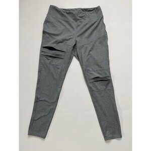 Jessica Simpson The Warm Up Leggings Sz XL Gray/Black